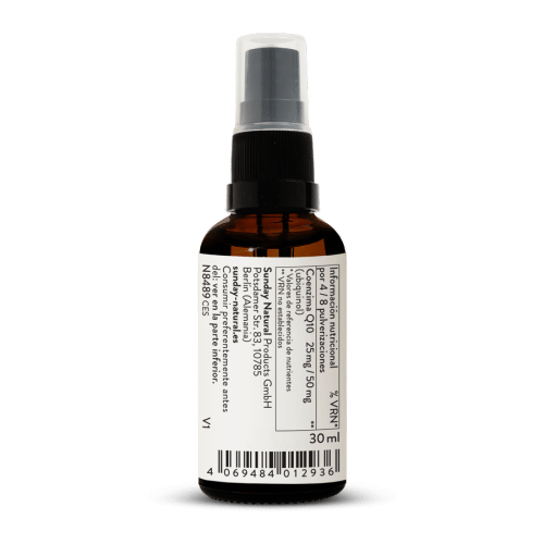 Complejo de coenzima Q10 ubiquinol en spray vegano