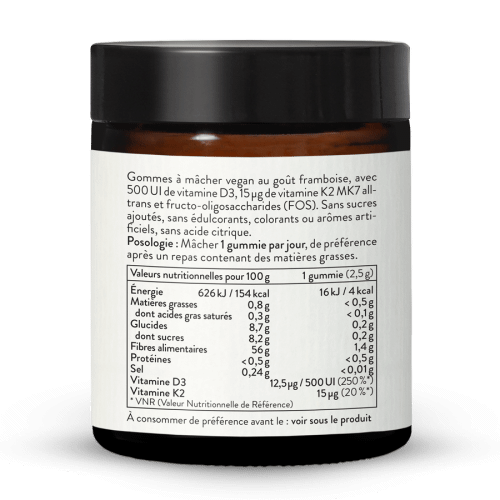 Gummies vitamines D3 + K2 MK7 enfants