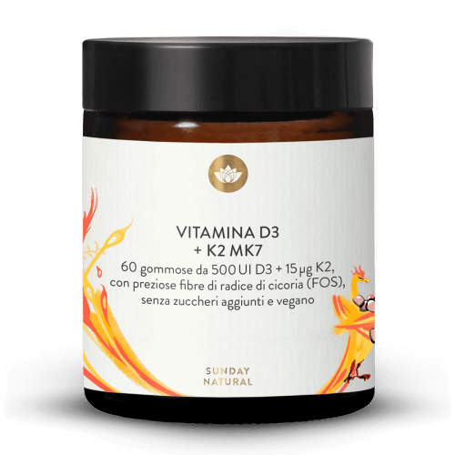 Vitamina D3 + K2 MK7 in gommose per bambini