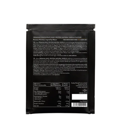Whey Protein Sachet, Natural Vanilla