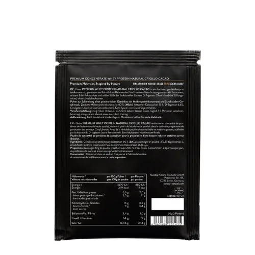 Whey Protein Sachet Natural Cacao