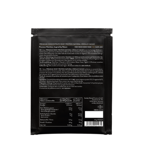 Protine Whey Natural Cacao - Sachet