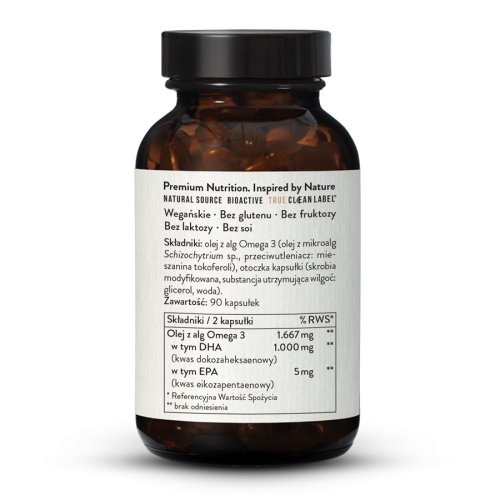 Omega 3 DHA 500 EPA 2,5 wegaskie