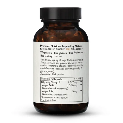 Omega 3 DHA 500 EPA 2,5 wegaskie