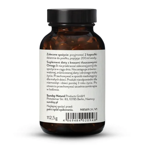 Omega 3 DHA 500 EPA 2,5 wegaskie