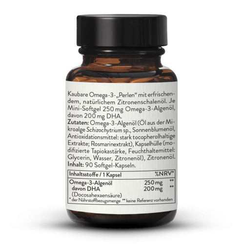 Vegan Omega-3 Pearls DHA 200 For Children, Chewable