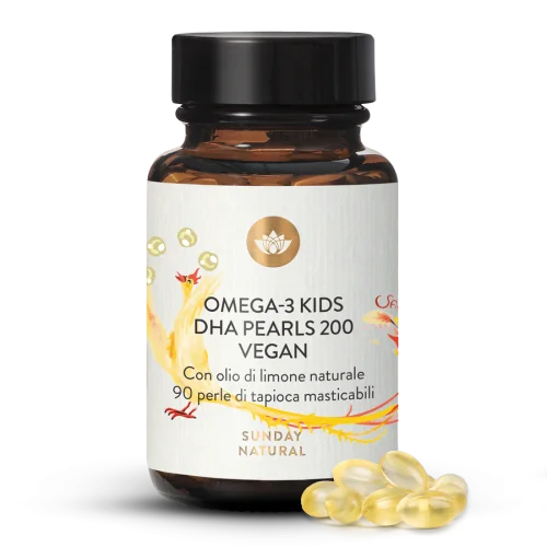Omega 3 Kids DHA perle 200 vegane, masticabili