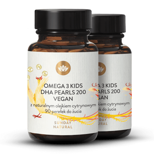 Omega 3 Kids DHA Pearls 200 wegaskie, do ucia