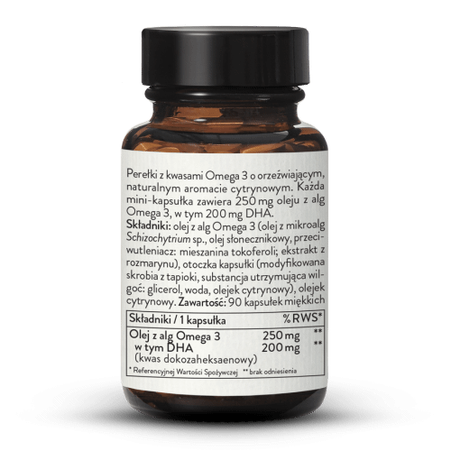 Omega 3 Kids DHA Pearls 200 wegaskie, do ucia
