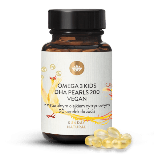 Omega 3 Kids DHA Pearls 200 wegaskie, do ucia