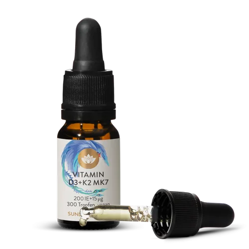 Vitamin D3 + K2 MK7 200IE + 15g Tropfen, Vegan