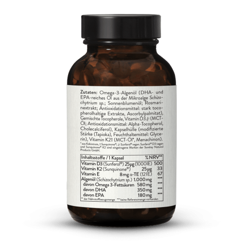 Omega 3 Vitamin D + K2 + E Vegan XL