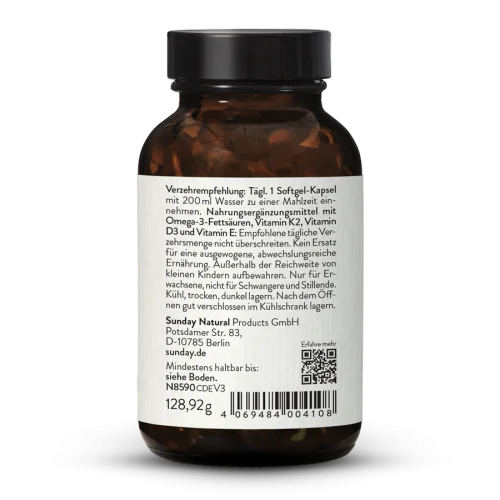 Omega 3 Vitamin D + K2 + E Vegan XL