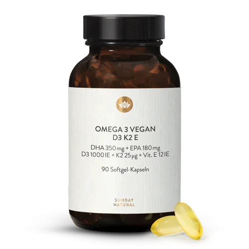 Oméga-3 + Vitamine D3 + K2 + E - Vegan