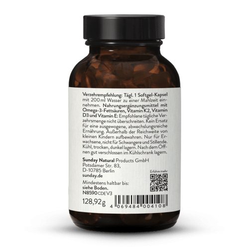 Omega 3 Vitamine D + K2 + E Vegan XL