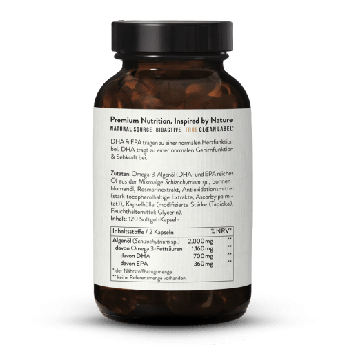 Vegan Omega-3 350mg DHA + 180mg EPA