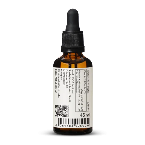 Vegan Vitamin D3 + K2 MK-7 1000 IU + 20g Drops, XL