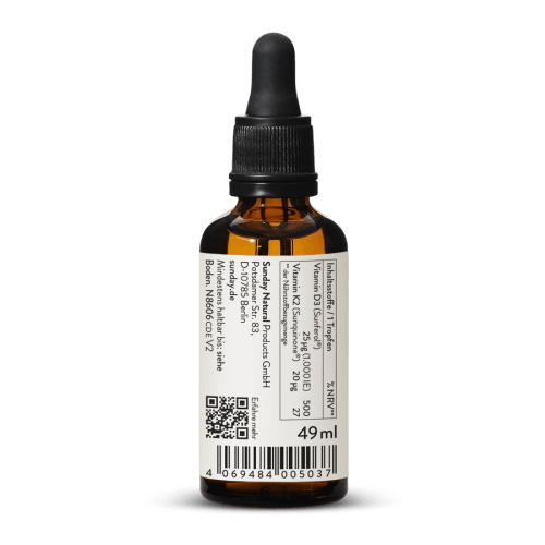 Vitamine D3 + K2 MK7 1000 IE + 20 mcg Druppels XL