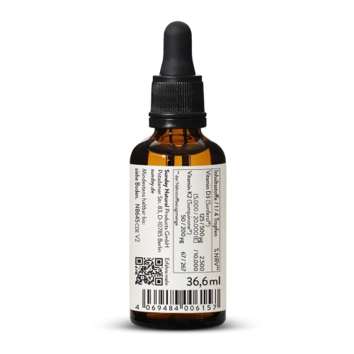 Vitamine D3 + K2 MK-7 5000 UI + 50 μg gouttes, vegan XL