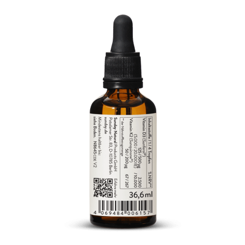 Vitamin D3 + K2 MK7 5.000IE + 50g Tropfen, Vegan XL