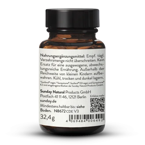 Vitamin D3 2.000IE +200g K2 MK7 Hochdosiert