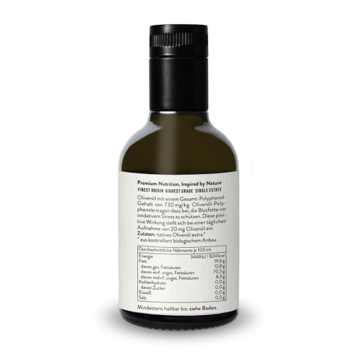 Huile d'olive riche en polyphnols