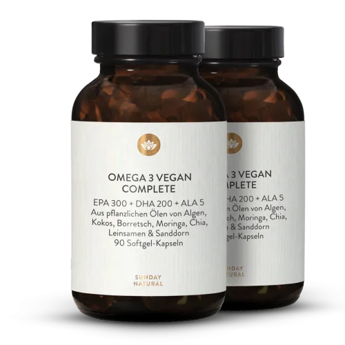 Vegan Omega 3 Complete EPA 300 + DHA 200 + ALA 5