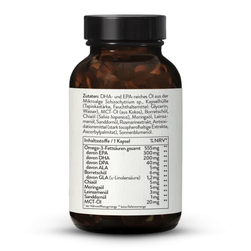 Omega 3 Complete EPA 300 + DHA 200 + ALA 5 vegan