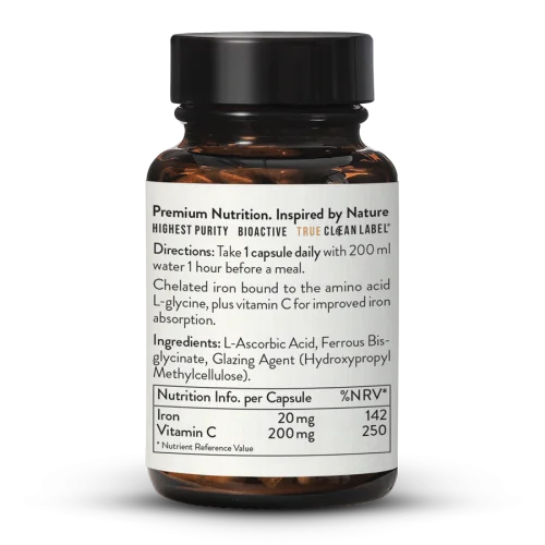 Jrnkelat 20 mg bisglycinat + vit. C