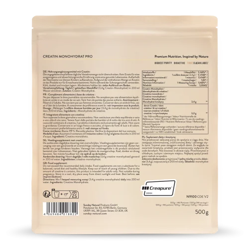 Creatin Monohydrat Pro Creapure Pulver