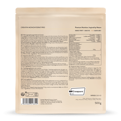 Creatine Monohydrate Pro Creapure Powder