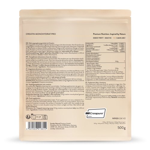 Creatine Monohydrate Pro Creapure Powder
