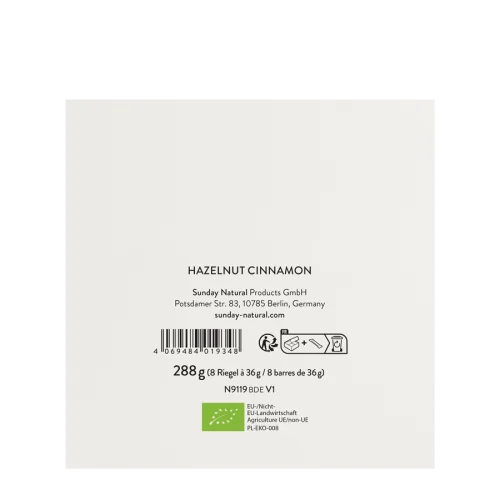 Natural Nut Bar Hazelnut Cinnamon
