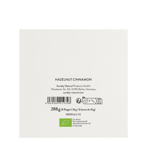 Natural Nut Bar Hazelnut Cinnamon