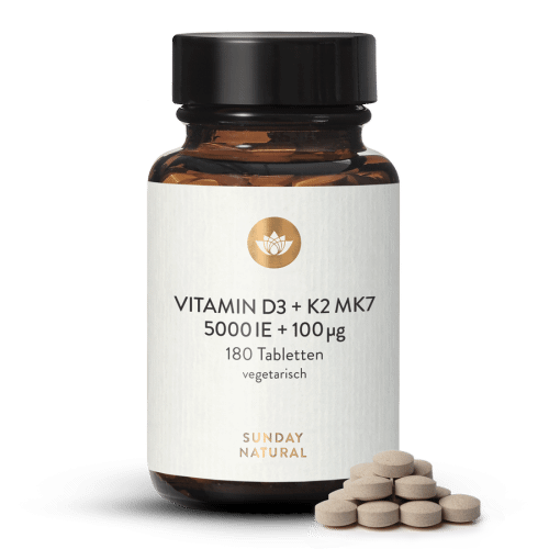 High-Dose Vitamin D3 5000 IU +100g K2 MK-7