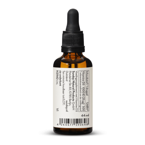 Vitamine D3 25 g / 1000 IE Druppels, Vegan
