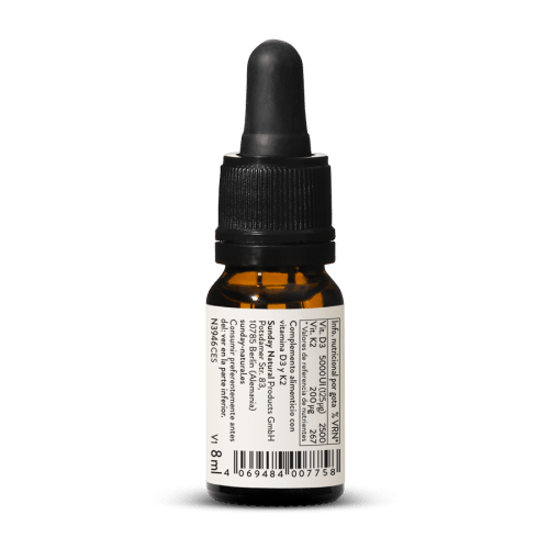 Vitamina D3 + K2 MK7 5000UI + 200g En Gotas