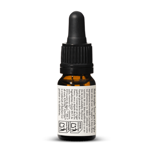 Vitamina D3 + K2 MK7 1000UI + 50g en gotas, vegana