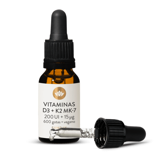 Vitamina D3 + K2 MK7 200UI + 15g En Gotas, Vegana