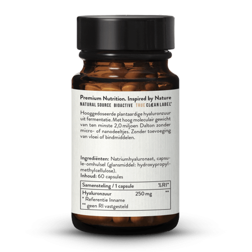 Hyaluronzuur 250 mg Premium vegan, uit fermentatie