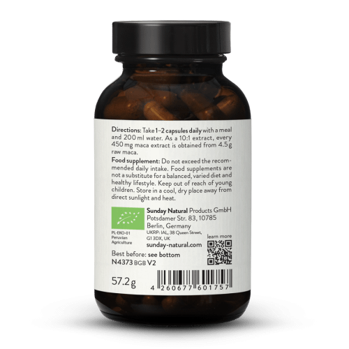 Extracto de maca negra bio 10:1 en cpsulas