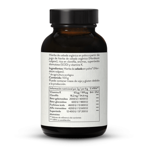 Zumo de hierba de cebada bio en polvo