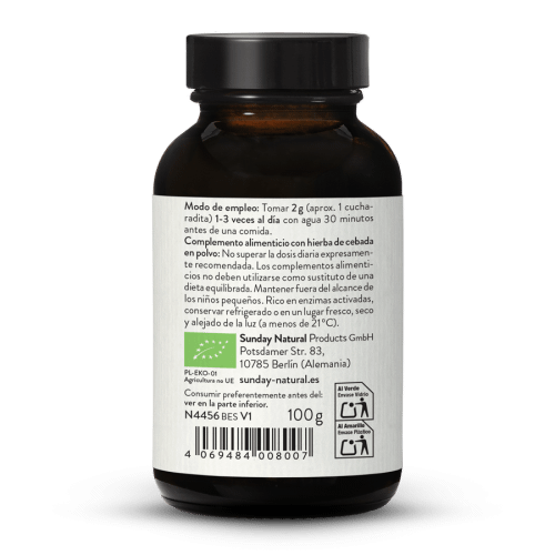 Zumo de hierba de cebada bio en polvo