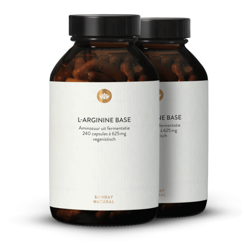 L-Arginine Base capsules uit fermentatie, vegan