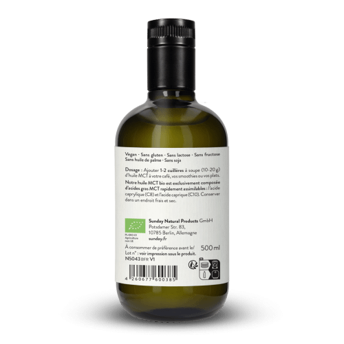 Huile MCT bio C8 + C10