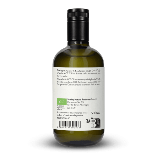 Huile MCT C8 - Acide Caprylique