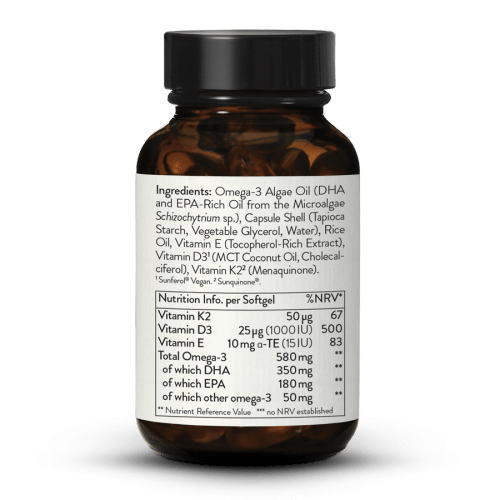 Omega 3 + Vitaminer D3 + K2 + E Vegansk