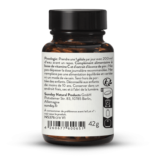 Extrait d'corce de pin Pycnogenol 100 + vitamine C