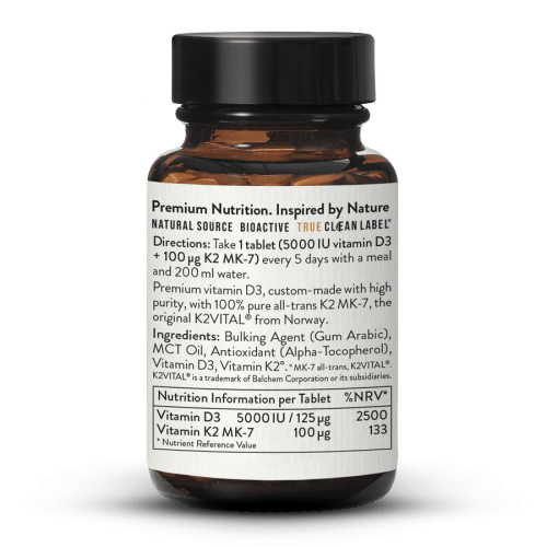D3-Vitamin 5000 IE +100 g K2 MK-7 Hgdoserad