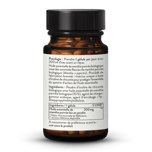 Huile essentielle de menthe poivre bio en glules